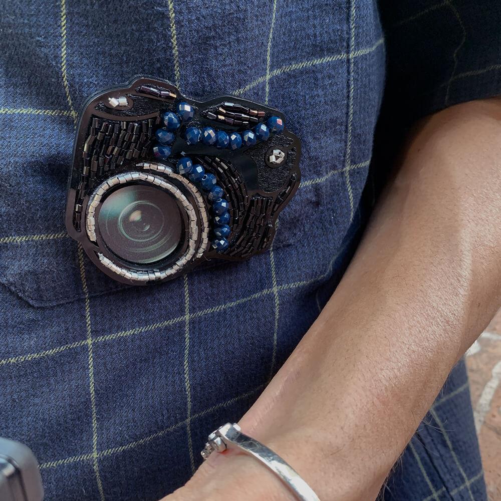 Photo Camera Magnetic Brooch