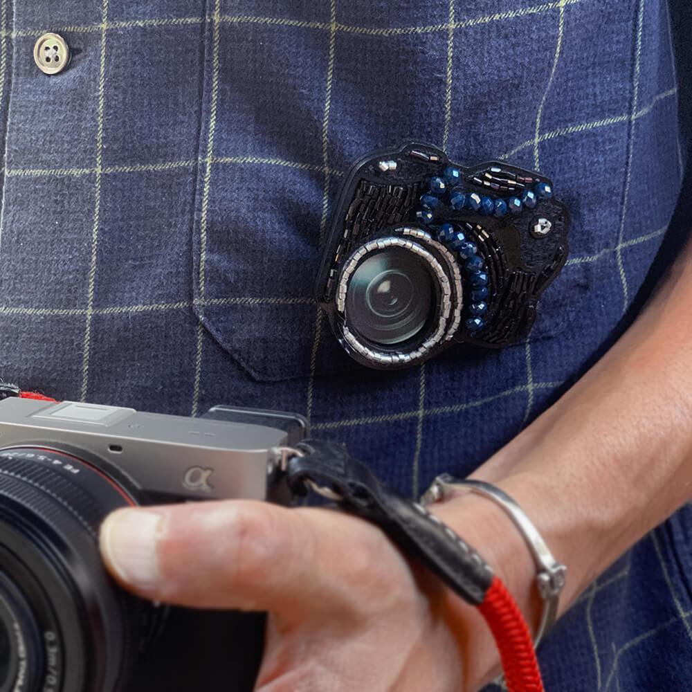 Photo Camera Magnetic Brooch