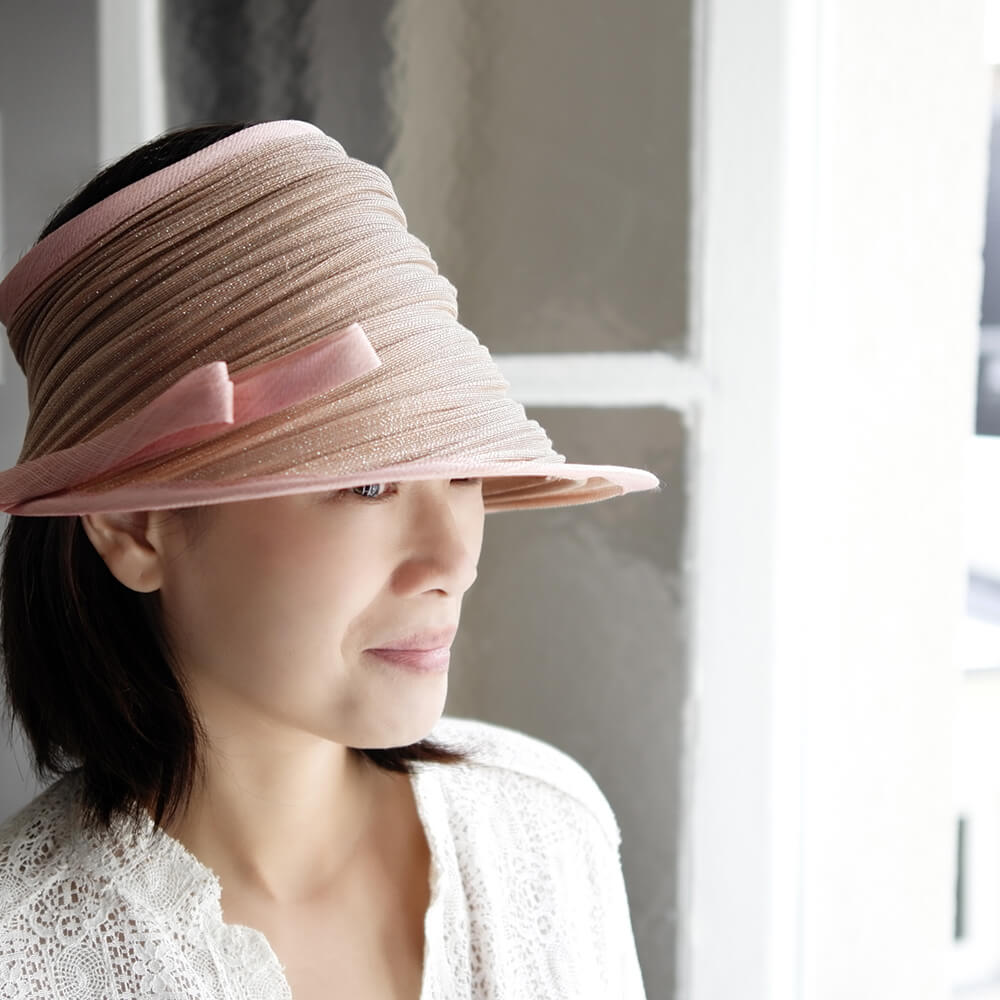 Foldable Buntal Lurex Hat With Bow