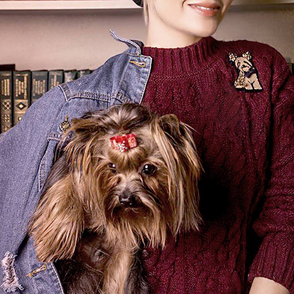 York Terrier Dog Magnetic Brooch
